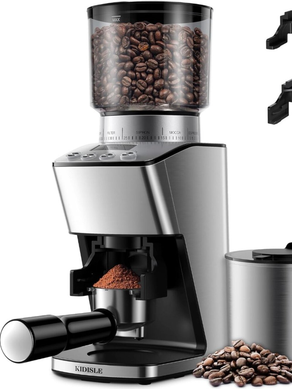 Conical Burr Coffee Grinder Electric, Espresso Grinder for Home Use